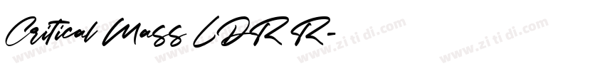 Critical Mass LDR R字体转换
